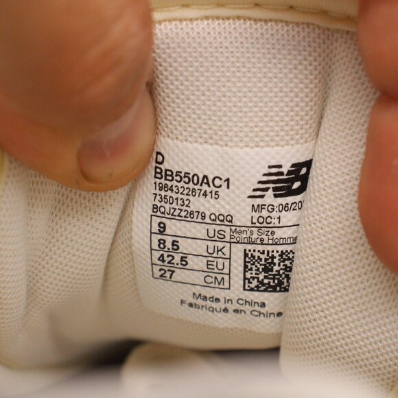 New Balance x Aimé Leon Dore 550 BB550AC1 Men\'s Size 9 D White Cream main image 8